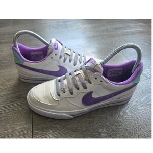 Nike Main Draw Sneakers Womens 7.5 White Purple Teal 407992-107 Retro Low Top